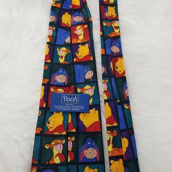 Disney Pooh Tigger Eeyore Window Design Silk Tie - Picture 8 of 8